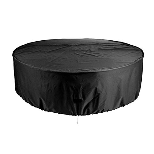 biliten Outdoor Round Open-air Garden Furniture Chair Set Waterproof Dust Cover （Black）