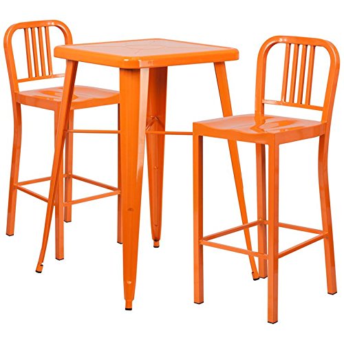 Indoor-Outdoor Table Set Orange