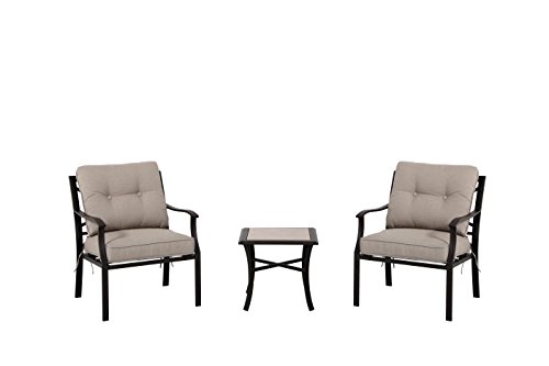 JOYPANDA 3 Piece Outdoor Bistro Patio Furniture Set Cream