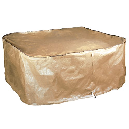 Abba Patio Outdoorporch Square Table And Chair Set Cover Water Proof All Weather Protection Tan Color