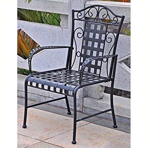 International Caravan Mandalay Iron Patio Chair - Set of 2