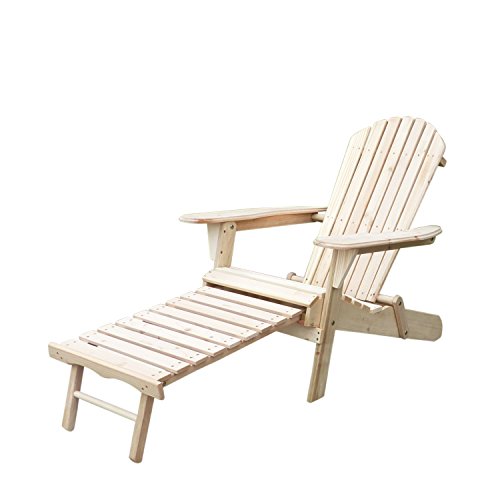 Bestmart Inc Folding Wooden Adirondack Chair Outdoor Furniture Beach Patio Deck Garden D&eacutecor Seat With Foot Rest
