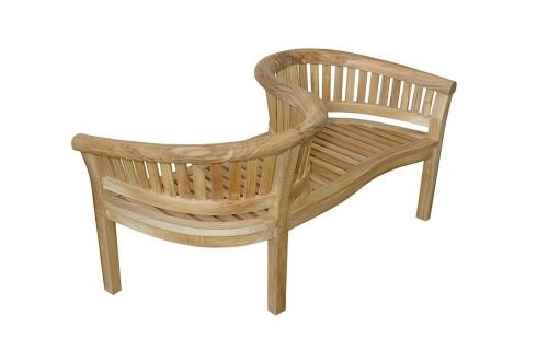 Anderson Teak Patio Lawn Garden Furniture Curve Love Seat 59W 28D 32H