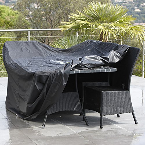 Rectangular Patio Furniture Covers Waterproof Outdoor Lawn Garden Furniture Table Rattan Chair Sofa Rain Cover Shelter Polyester PVC 120cm X 120cm X 74cm 1 Pcs