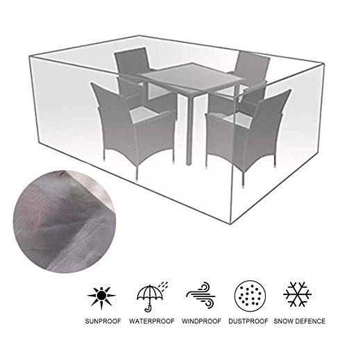ALGWXQ Cube Garden Furniture Covers Patio Furnishing Sets Ripple Adjustable Hem Waterproof Table and Chairs 28 Sizes Color  A Size  07x07x1m