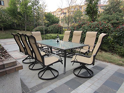 10pc Cast Aluminum Patio Furniture Set With Cover - Bronze