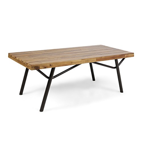 Christopher Knight Home 305077 Baish Outdoor Acacia Wood Coffee Table Teak Finish