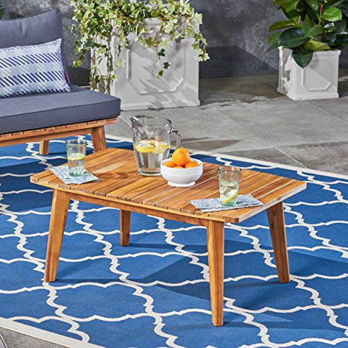 Christopher Knight Home Boyle Outdoor Acacia Wood Coffee Table Teak Finish