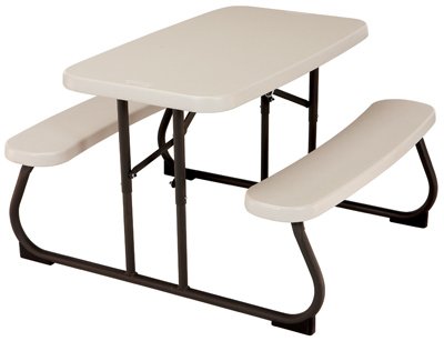 Lifetime Products 80094 Kids Picnic Table Almond Polyethylene Steel 325 x 19-In - Quantity 4