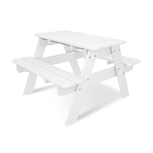 POLYWOOD KT130WH Kids Picnic Table White