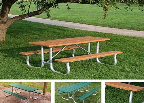 Jayhawk Plastics Commercial Maintenance-Free Recycled Plastic Picnic Table