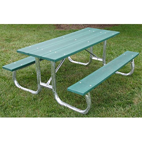 Jayhawk Plastics Commercial Maintenance-Free Recycled Plastic Picnic Table