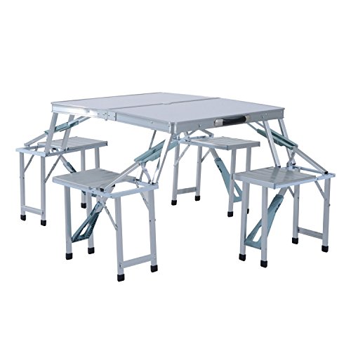 Outsunny Portable Folding Outdoor Picnic Table w 4 Seats