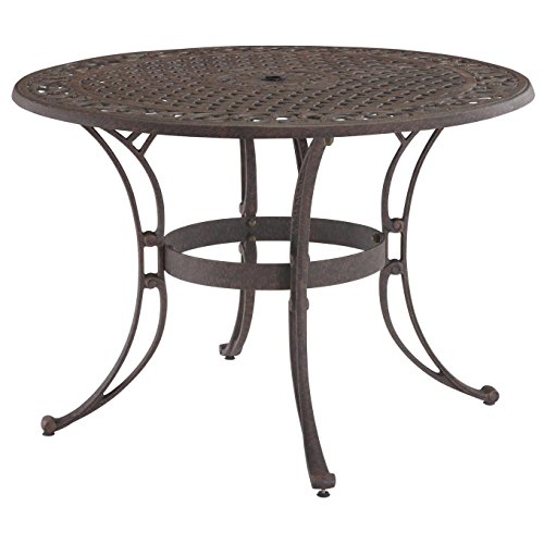 Premium Dining Table Round Outdoor Rustic Tables for Picnic Patio or Pool in Contemporary 42 Inch Design