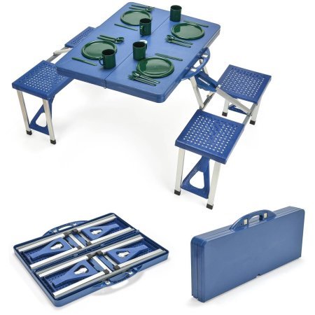 Portable Folding Picnic Table with 4 Seats