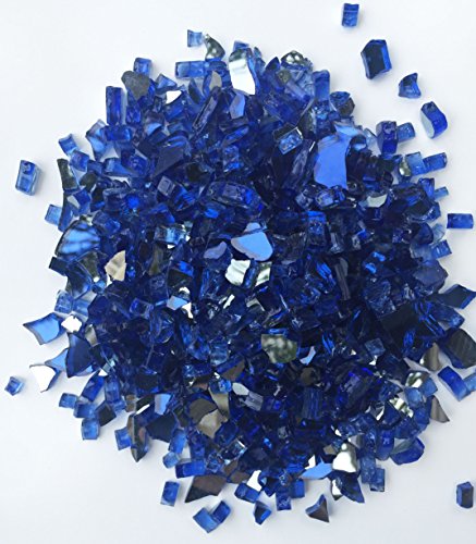 Deep Blue Reflective 1/4" Fire Pit Glass 10lbs