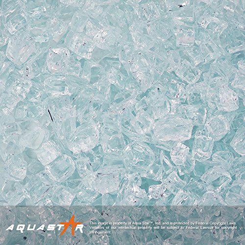 Fireplace Fire Pit Glass, ~1/2" Clear With Slight Aqua Tint, 20 Lb