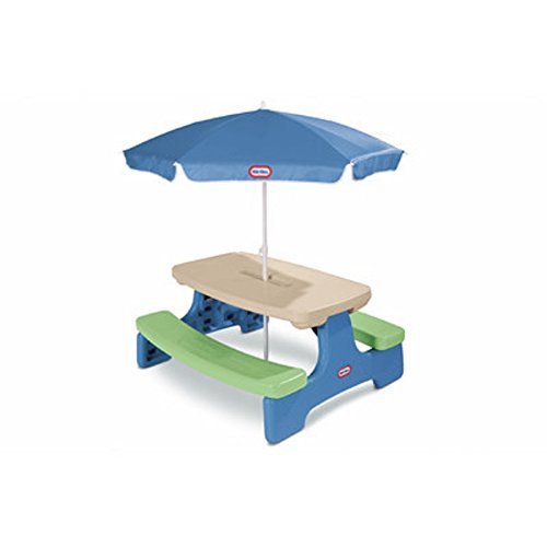 Back to School Little Tikes Easy Store Picnic Table with Umbrella Kids Picnic Tables