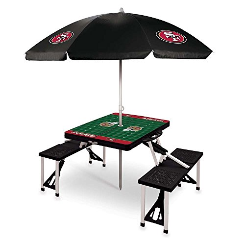 Picnic Time NFL Folding Picnic Table with Umbrella