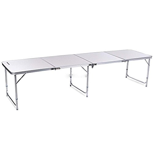 Oshion Outdoor Portable Aluminum Camping Picnic Folding Party Dining Table 8ft Length