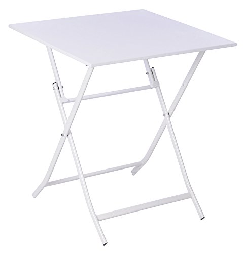 NACH ki-2037 Bistro Style Foldable Metal Table White