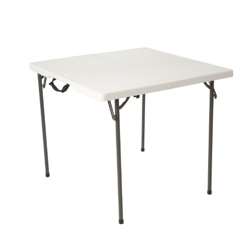 Lifetime 80273 Fold In Half Square Table 34 Inch White