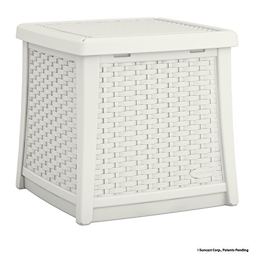 Suncast Elements End Table With Storage White