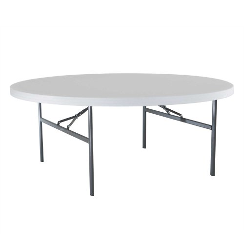 Lifetime 22673 Folding Round Table 6 Feet White-granite