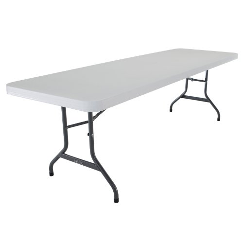 Lifetime 22980 Folding Utility Table 8 Feet White Granite