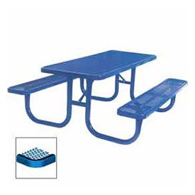 8 Extra Heavy Duty Picnic Table Diamond 96W X 70D Blue