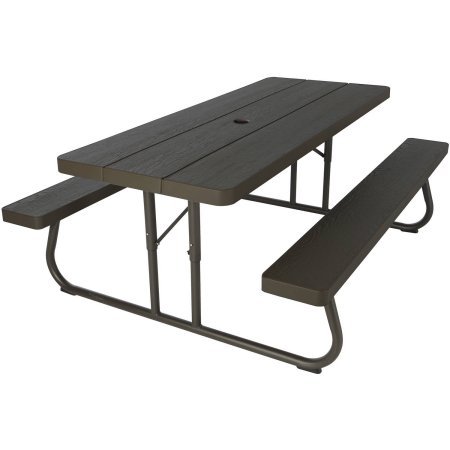 Lifetime 6 Picnic Table Brown Stain-resistant easy to clean and folds flat for storage