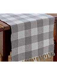 Park Designs WICKLOW YARN 13x 54 Table Runner - Dove Gray Ivory Buffalo Check