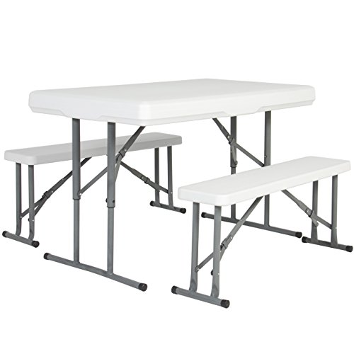 Best Choice Products Outdoor Picnic Party Dining Kitchen Portable Folding Table & Benches