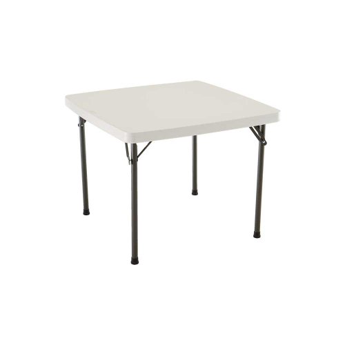 Lifetime 22301 Folding Square Card Table 37 Inch Top Almond