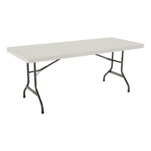 Lifetime 22900 Folding Utility Table, 6  Feet, Almond