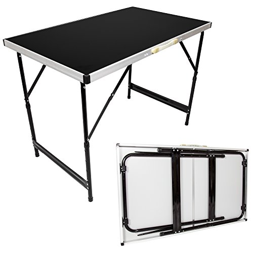Megalowmart 24&quot X 40&quot Height Adjustable Multi-purpose Aluminum Folding Table For Indooramp Outdoor Use