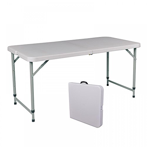 Portable 4' Adjustable Folding Utility Table Camping Picnic Outdoor Yard A429