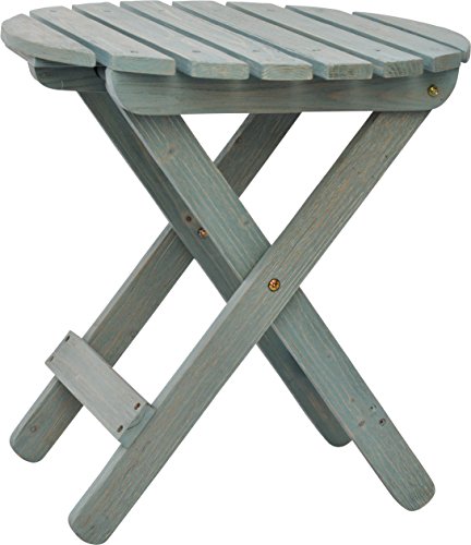 Shine Company Rustic Round Folding Table Dutch Blue