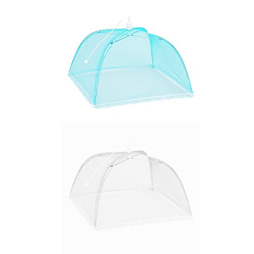 2 Large Pop Up Mesh Screen Protect Food Cover Tent Dome Net Umbrella Picnic Outdoor Picnic Food Covers Mesh Food Cover NetD