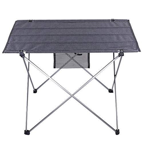 CMmin Portable Folding Picnic TableLightweight and PortableAluminum BracketTear-Resistant Oxford ClothSuitable for PicnicCampingBeachFishingBarbecue