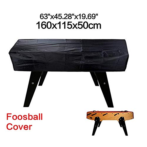 Football Table Cover Outdoor Footsball Billiard Table Cover with Durable and Water Resistant - 2PCS - Black