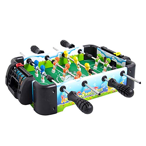 WHTBOX Foosball Table KidsFolding Football TableDeluxe MiniTable Top FootballFoosball FamilyFun GamSuitable for People Over Three Years OldBlue-S