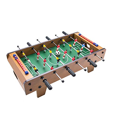 WHTBOX Foosball Table KidsFolding Football TableTable Top FootballFoosball FamilyFun GamSuitable for People Over Three Years OldBrown-L