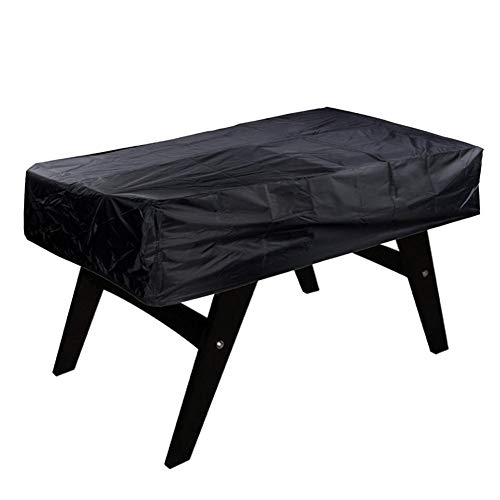 XZPENG Black Football Table Cover 210D Oxford Cloth，Heavy Duty Outdoor Footsball Billiard Waterproof Sun UV Dust Protect Color  Black Size  16511550CM