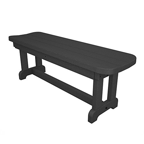 Park Plastic Picnic Bench Back Without Finish Slate Grey Size 48