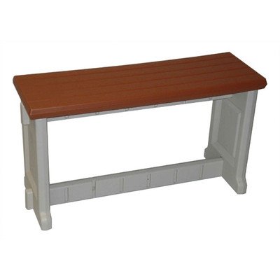 Plastic Picnic Bench Finish Redwood Size 36