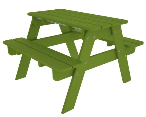 Polywood Outdoor Furniture Kid Picnic Table Lime-recycled Plastic Materials