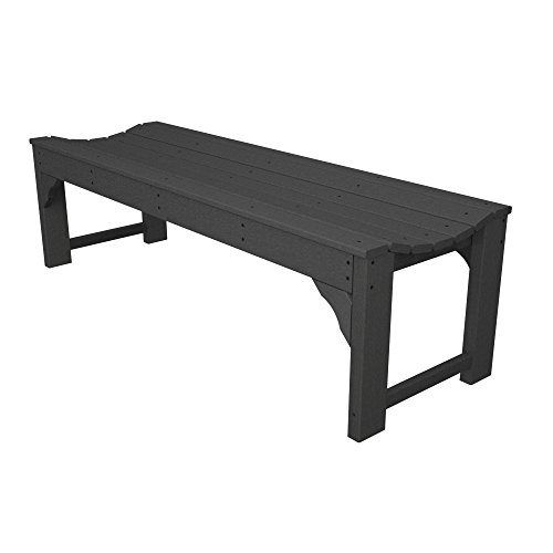 Traditional Plastic Picnic Bench Finish Slate Grey Size 60