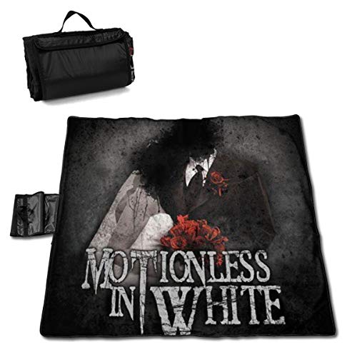NA Motionless in White Picnic Blanket Waterproof Foldable and Washable Outdoor Picnic Blanket Suitable for Camping Picnics and Outings One Size