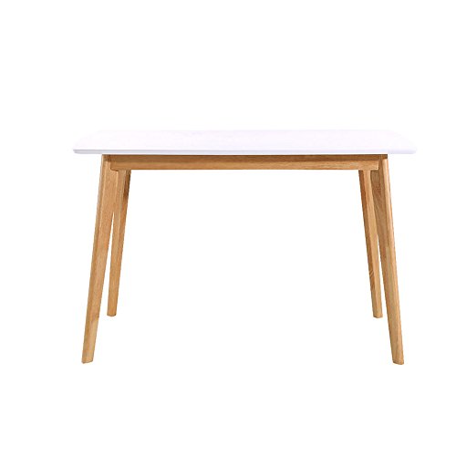 EJIAI Contemporary Style Solid Wood Dining Table with White TopTable Only